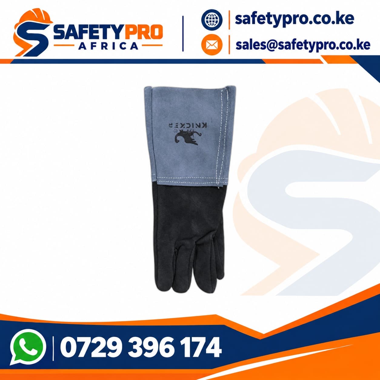 Knicker Blackgrey Leather Gloves Long