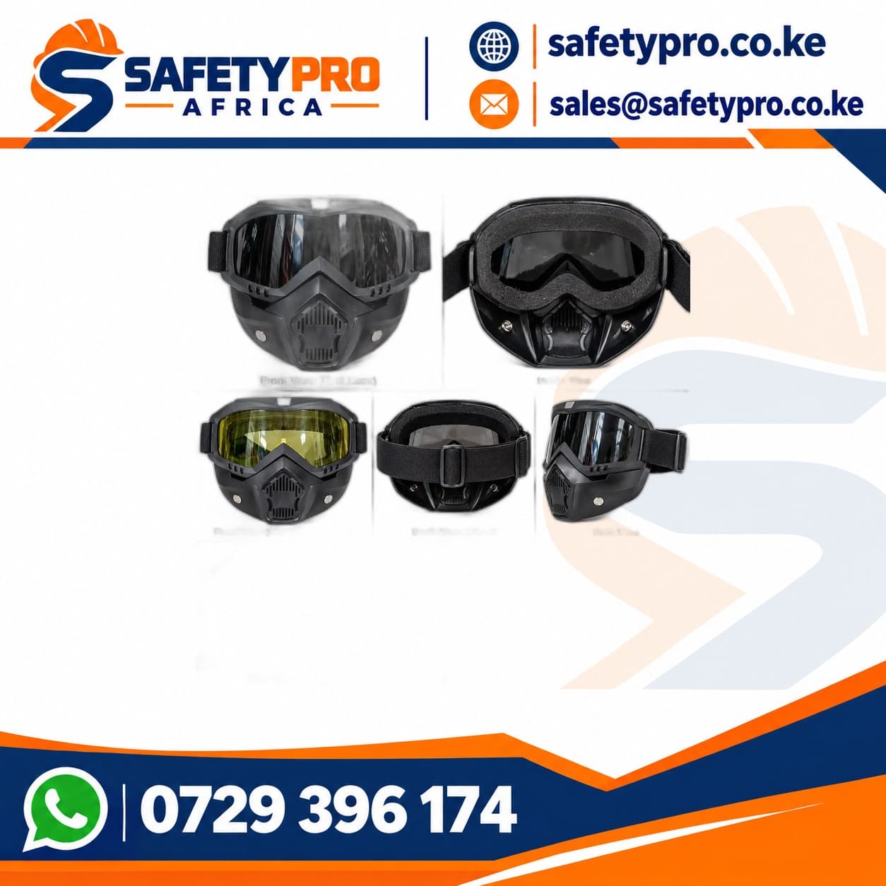 Motorcycle Helmet Riding Goggles With Face Mask