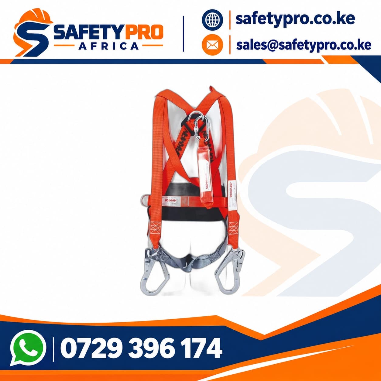 Workman Full Body Harness With Double Hook Lanyards